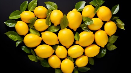 a heart made of lemons UHD Wallpaper