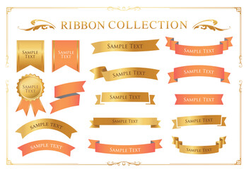 Elegant Ribbon Illustration Collection