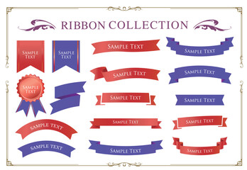 Elegant Ribbon Illustration Collection