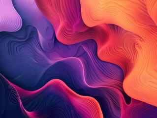 Obraz premium A colorful, abstract painting with purple, orange, and blue hues. The painting has a sense of movement and energy, with the colors blending and flowing together in a dynamic way