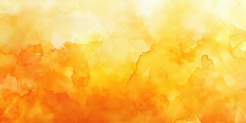 Abstract Watercolor Background with Yellow and Orange Hues