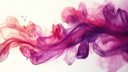 Fototapeta premium Ink drops forming abstract floral patterns, organic shapes, artistic and fluid