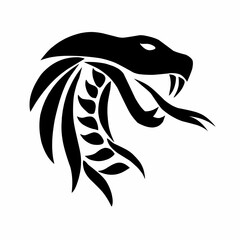 graphic vector illustration of tribal art design cobra head tattoo