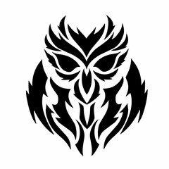 illustration vector graphic of tribal art design abstract owl