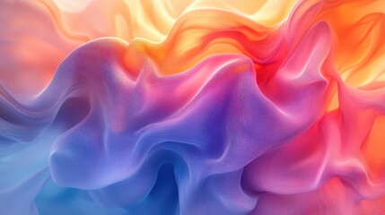 Obraz premium Abstract fluid shapes in a gradient of colors, organic shapes, dynamic and modern