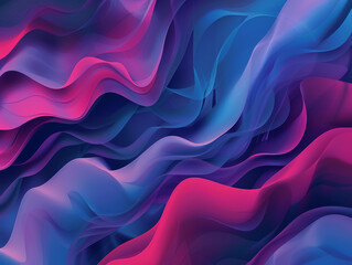 Obraz premium A colorful, abstract painting with purple, orange, and blue hues. The painting has a sense of movement and energy, with the colors blending and flowing together in a dynamic way