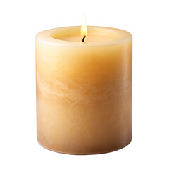 Beautiful candle isolated in transparent background