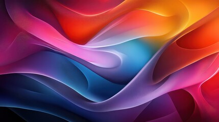 Obraz premium Abstract fluid shapes in vibrant colors, organic shapes, dynamic and modern
