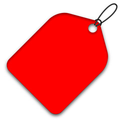 red price tag isolated