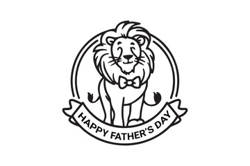 The symbol for Happy Father's Day vector illustration.