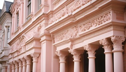 Naklejka premium Residential architecture exterior showcases brick row private houses