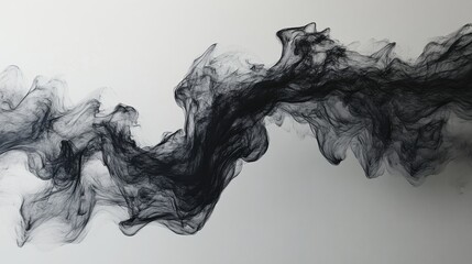 Ink spreading in water creating tree-like patterns, organic shapes, artistic and fluid