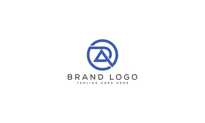 letter DA logo design vector template design for brand.