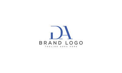 letter DA logo design vector template design for brand.