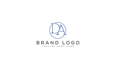 letter DA logo design vector template design for brand.