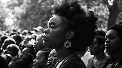 African woman In June Americans celebrate Black Independence Day, Emancipation Day, or Freedom Day in honor of their ability to overcome adversity and overcome hardships