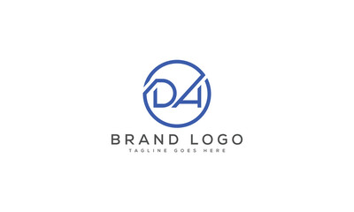 letter DA logo design vector template design for brand.