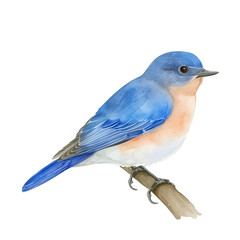 Obraz premium Realistic Watercolor Illustration of a Bird Perched Gracefully