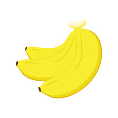 Banana cartoon vector. Banana on white background.
