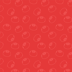 Tomato doodle pattern. wallpaper. tomato symbol. sign. background.