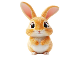 Cute rabbit 3d cartoon style 