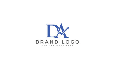 letter DA logo design vector template design for brand.