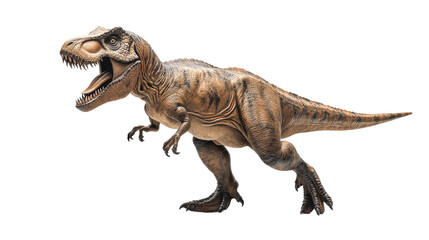 Obraz premium Lifelike Tyrannosaurus Rex Model on White Background
