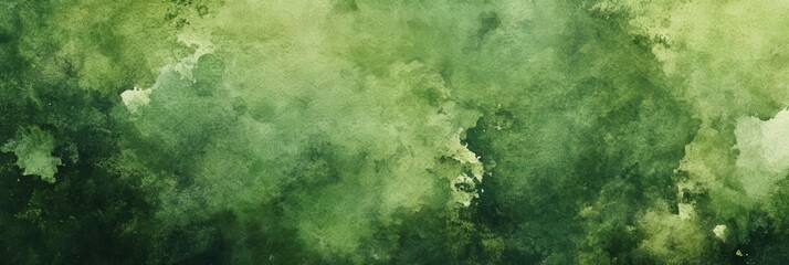 Obraz premium Abstract Green Watercolor Painting