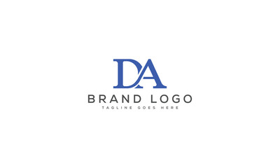 letter DA logo design vector template design for brand.