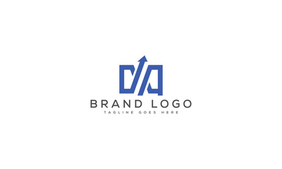 letter DA logo design vector template design for brand.