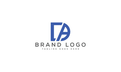 letter DA logo design vector template design for brand.