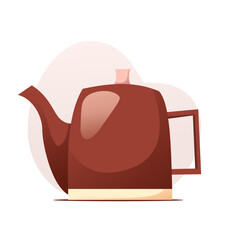 teapot and cup illustration. Perfect for teapot party