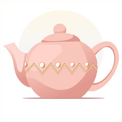 teapot illustration. Perfect for teapot party