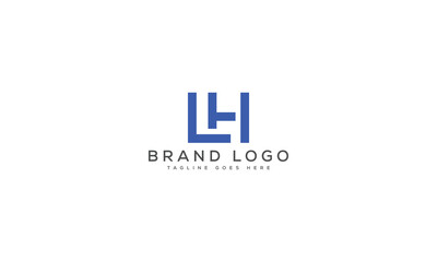 Obraz premium letter LH logo design vector template design for brand.