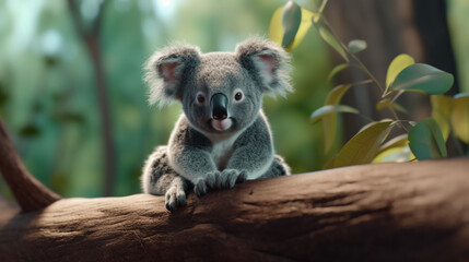 Fototapeta premium koala in tree