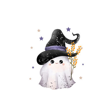 The Cute Halloween a Ghost 