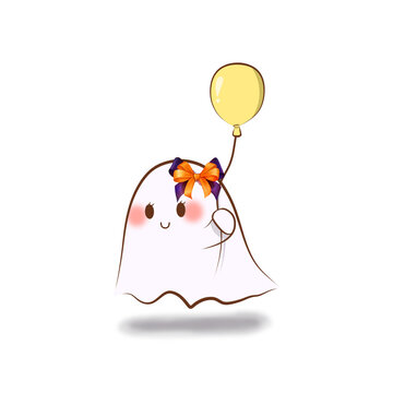 The Cute Halloween a Ghost 