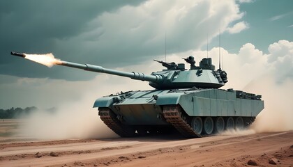 A missile launching from a military vehicle with a launcher