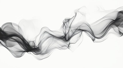 Fototapeta premium Smoke trails in an abstract form, organic shapes, mysterious and elegant