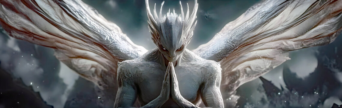 Anunnaki winged alien, ai generated.