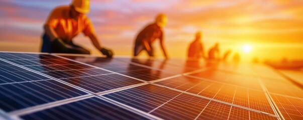 Solar energy development with assembly team