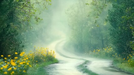  "Misty Spring Pathway"
