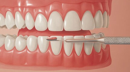 Obraz premium Detailed anatomy of teeth and gums