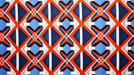 Geometric Fabric Pattern: Retro Diamond Design