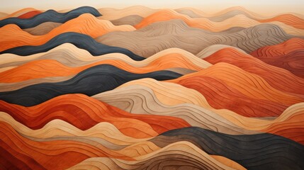 Geometric patterns of a desert landscape from above