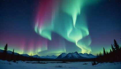 A majestic sky with Aurora and stars is breathtaking