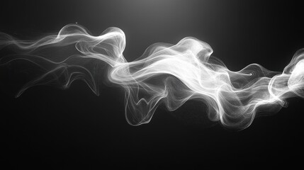 Obraz premium Smoke trails intertwining in an abstract form, organic shapes, mysterious and elegant