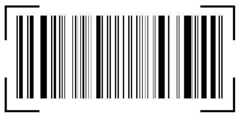 Realistic barcode icon on a white background. Vector design. Vector set.