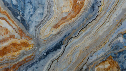 multicolored quartzite with a mix of blue, white, and gray tones