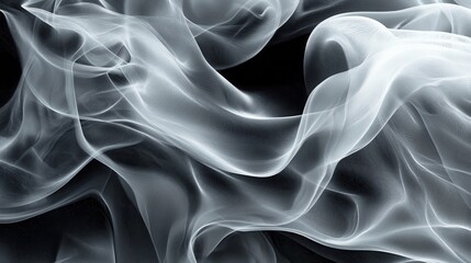 Fototapeta premium Smoke shapes in an abstract background, organic shapes, mysterious and elegant